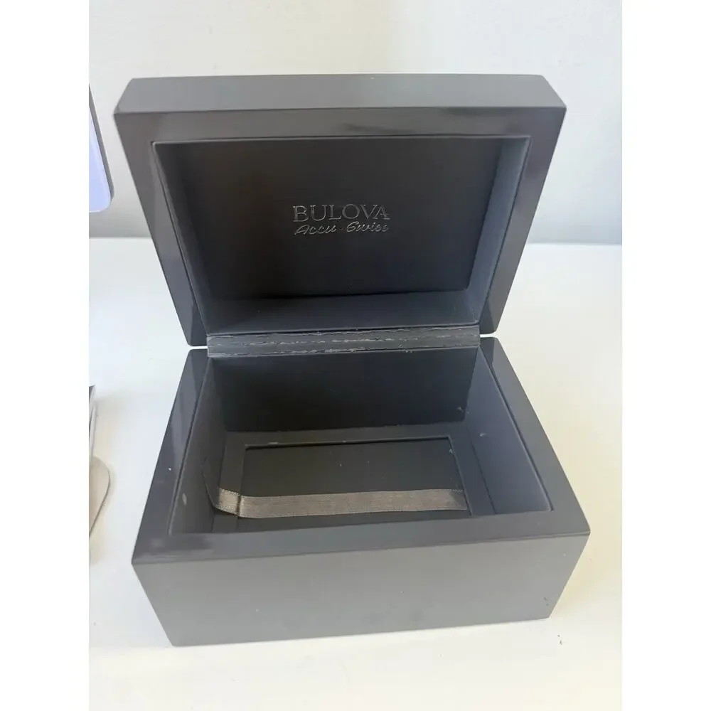 BULOVA accu Swiss EMPTY BOX 5.7*4.3*3.6 inch